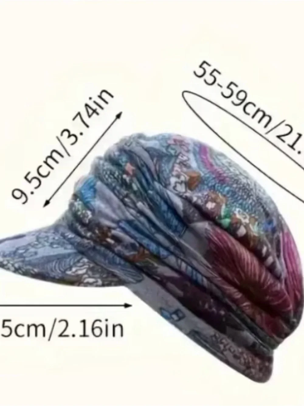 Floral Pattern Blue Multi Women's Cap